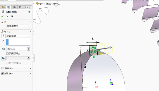 solidworks齒輪拉伸切除 solidworks齒輪拉伸切除